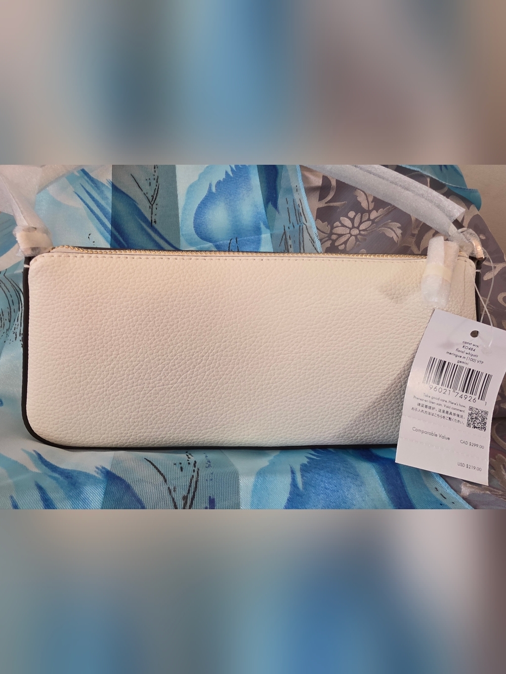 kate spade Cream Floral Appliqué Shoulder Bag with Pastel Accents - Picture 6 of 6